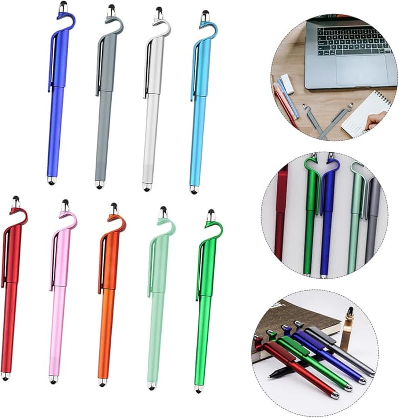 Lurrose Touch Screen Stylus Pen with Phone Stand for Tablets Smartphones Durable Ink Random Color - Image 4